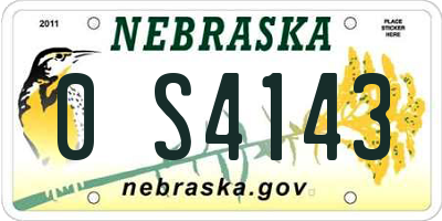 NE license plate 0S4143