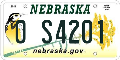 NE license plate 0S4201