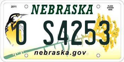 NE license plate 0S4253