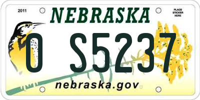 NE license plate 0S5237