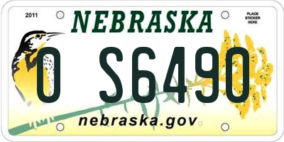 NE license plate 0S6490
