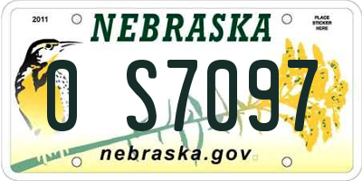 NE license plate 0S7097