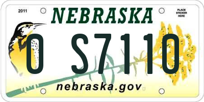 NE license plate 0S7110