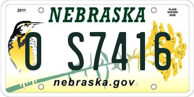 NE license plate 0S7416