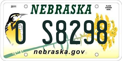 NE license plate 0S8298