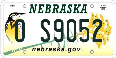 NE license plate 0S9052