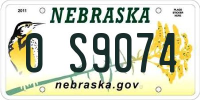 NE license plate 0S9074