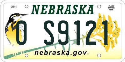 NE license plate 0S9121