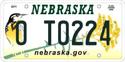 NE license plate 0T0224