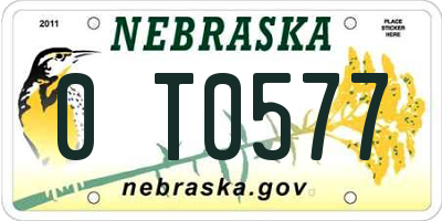 NE license plate 0T0577