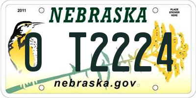 NE license plate 0T2224
