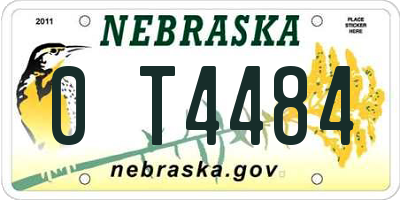 NE license plate 0T4484