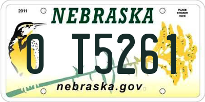 NE license plate 0T5261