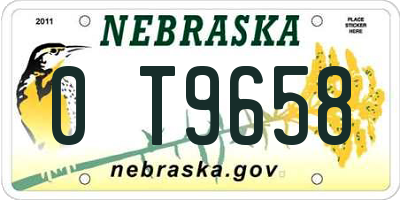 NE license plate 0T9658
