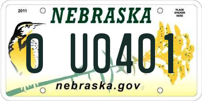 NE license plate 0U0401