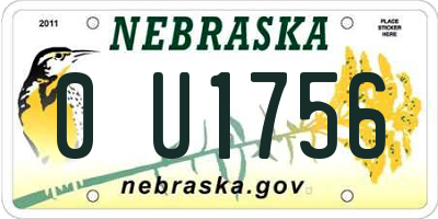 NE license plate 0U1756