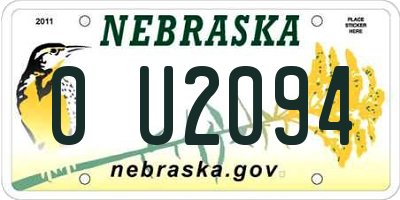 NE license plate 0U2094