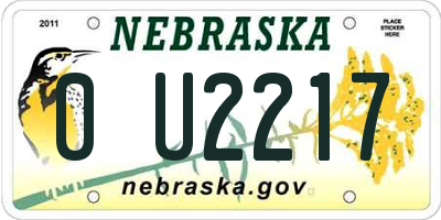 NE license plate 0U2217