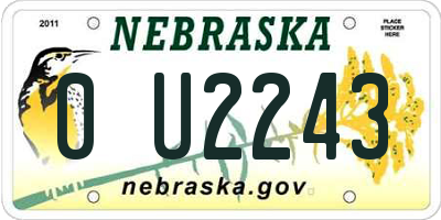 NE license plate 0U2243