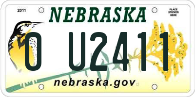 NE license plate 0U2411