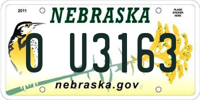 NE license plate 0U3163