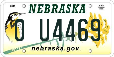 NE license plate 0U4469