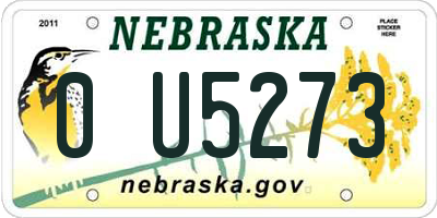NE license plate 0U5273