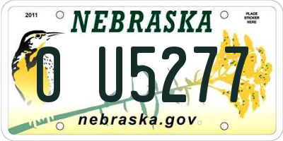 NE license plate 0U5277