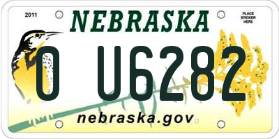 NE license plate 0U6282
