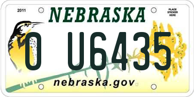 NE license plate 0U6435