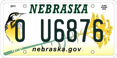 NE license plate 0U6876