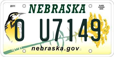 NE license plate 0U7149