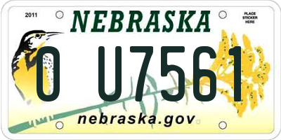 NE license plate 0U7561