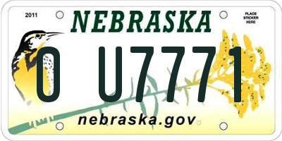 NE license plate 0U7771