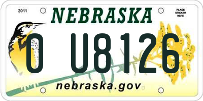 NE license plate 0U8126