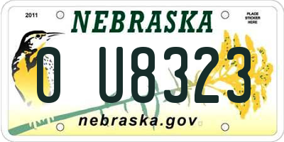 NE license plate 0U8323