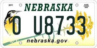 NE license plate 0U8733