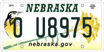 NE license plate 0U8975