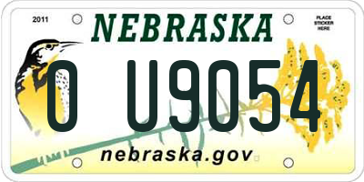 NE license plate 0U9054