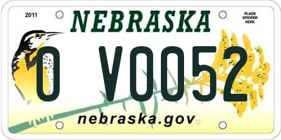 NE license plate 0V0052