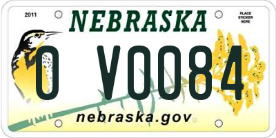 NE license plate 0V0084