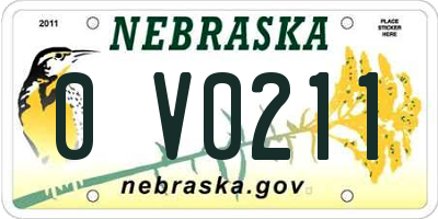 NE license plate 0V0211