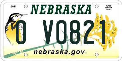 NE license plate 0V0821