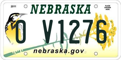 NE license plate 0V1276