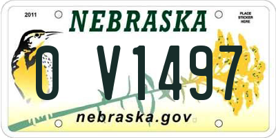 NE license plate 0V1497