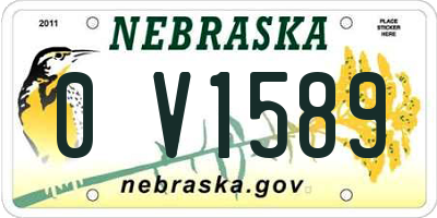 NE license plate 0V1589