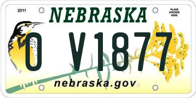 NE license plate 0V1877