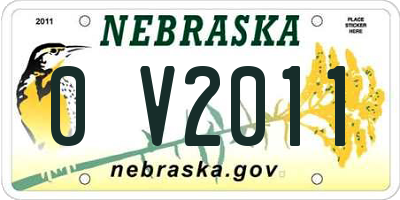 NE license plate 0V2011