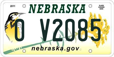 NE license plate 0V2085