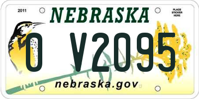 NE license plate 0V2095